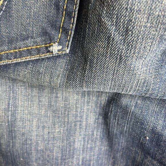 Luukaa Five Fellas Button Fly Jeans Mid Rise Women’s 10 Distressed Straight Leg - Picture 7 of 8